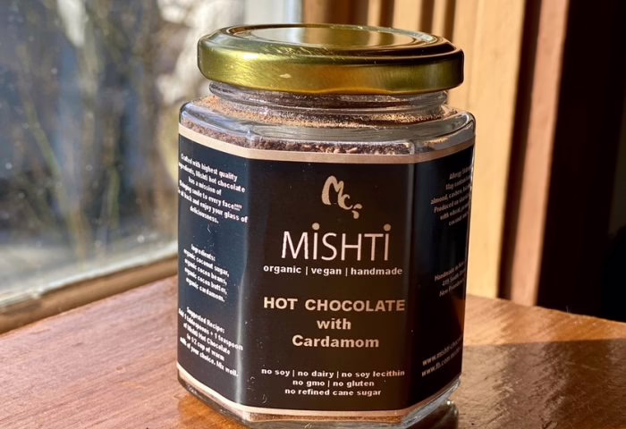 mishti hot cocoa with cardamom