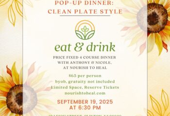 Clean Plate Pop-Up Dinner - September
